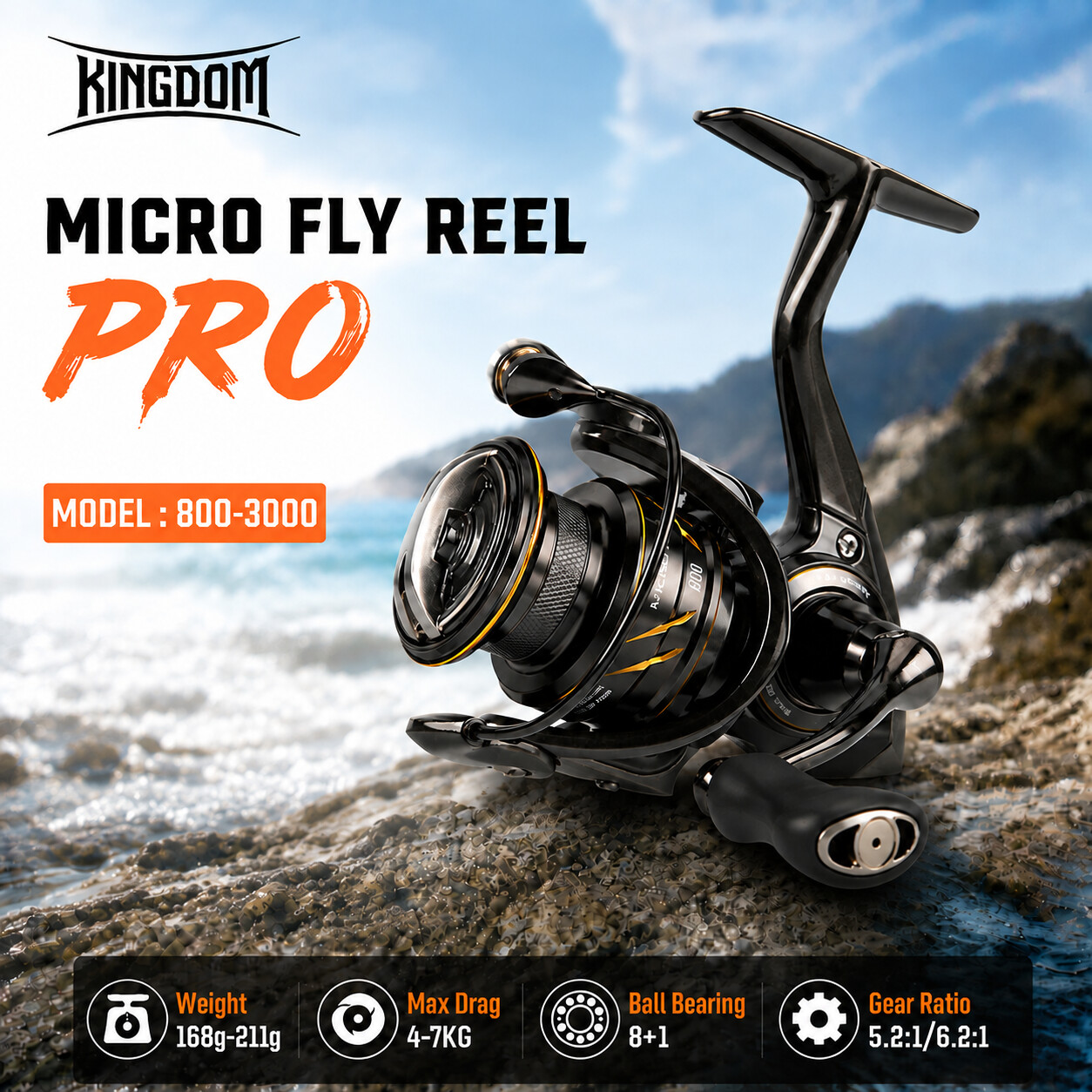 Kingdom Micro Fly Pro Fishing  - Abu Garcia Reel Revo recension och pris